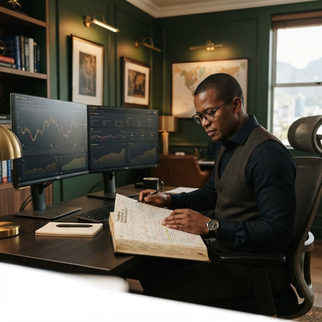 Professional trading workspace illustrating FTC prop firm programmes